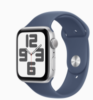 Apple Watch SE 2024 GPS 40mm Silver Aluminum Case with Sport Band Denim (Спортивный ремешок цвета Джинсовый) (M/L, 150–200 mm) MXED3