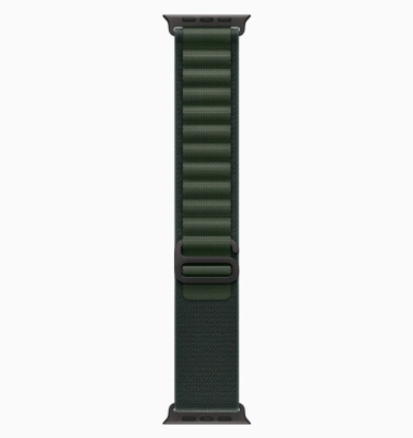 Apple Watch Ultra 2 (2024) GPS + Cellular 49mm Black Titanium Case with Dark Green Alpine Loop (Черный корпус из титана, ремешок Alpine цвета Темно-зеленый) (Medium, 145–190 мм)