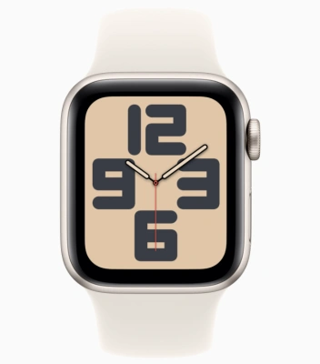 Apple Watch SE Gen 2 2024 GPS 40mm Starlight Aluminum Case with Sport Band Starlight (Спортивный ремешок цвета Сияющая звезда) (M/L, 150–200 mm) MXEG3