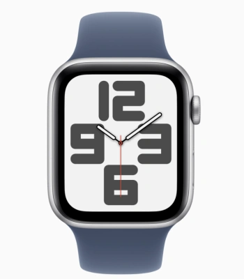 Apple Watch SE 2024 GPS 40mm Silver Aluminum Case with Sport Band Denim (Спортивный ремешок цвета Джинсовый) (M/L, 150–200 mm) MXED3