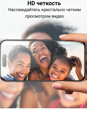 Защитное стекло 3D Антишпион для iPhone (модель в ассортименте)