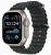 Apple Watch Ultra 2 (2024) GPS + Cellular 49mm Natural Titanium Case with Black Ocean Band (Черный корпус из титана, ремешок Ocean черного цвета)